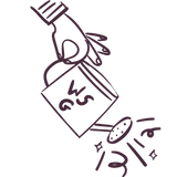 Illustration of a hand holding a watering can, pouring out a liquid. The can has symbols resembling Zs on its side. The liquid is depicted with droplets and small sparkles.