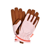 Gardening Gloves, Blush Ticking Stripe
