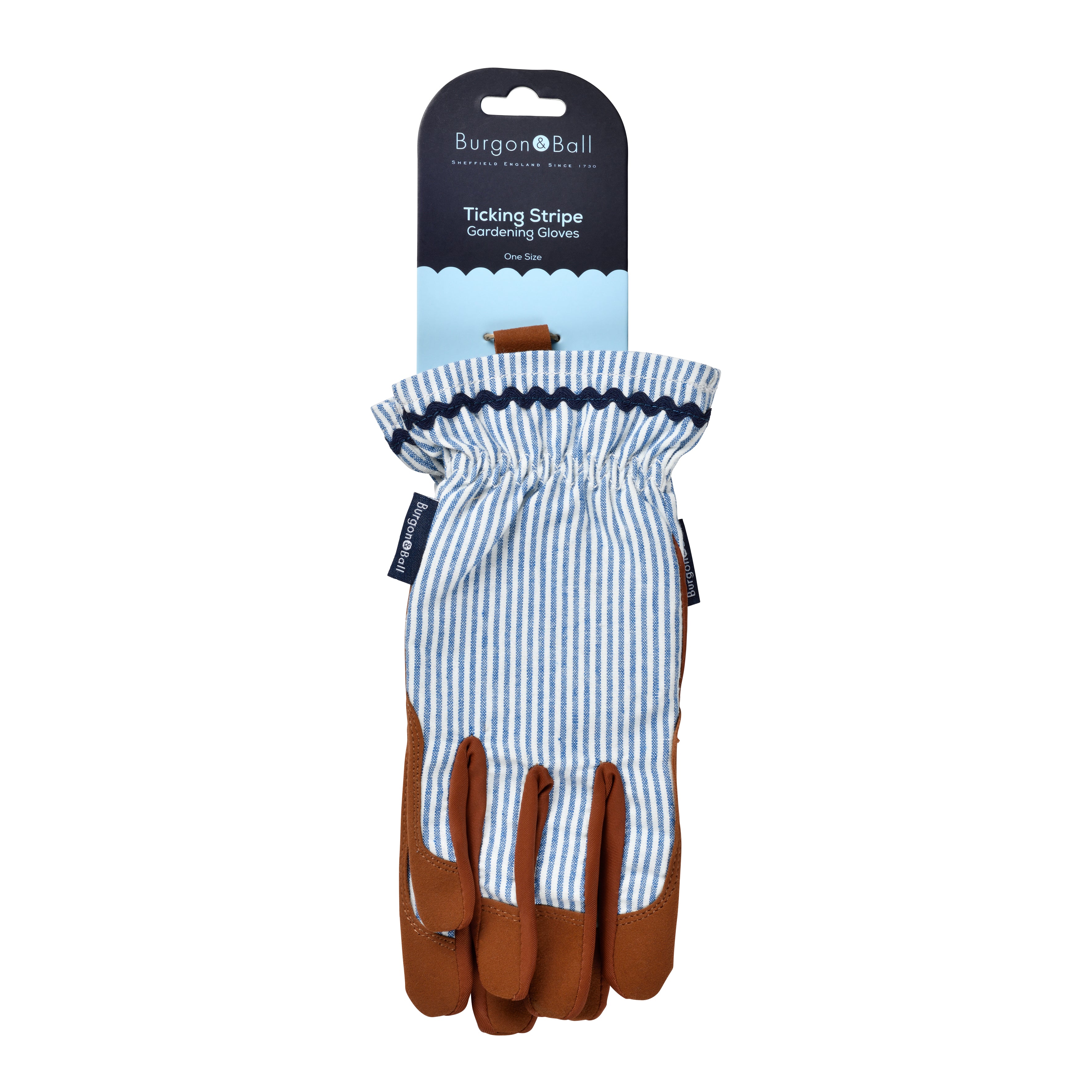 blue gardening gloves Gardening Gloves, Soft Blue Ticking Stripe – We Say Grow