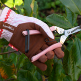 Gardening Gloves, Blush Ticking Stripe
